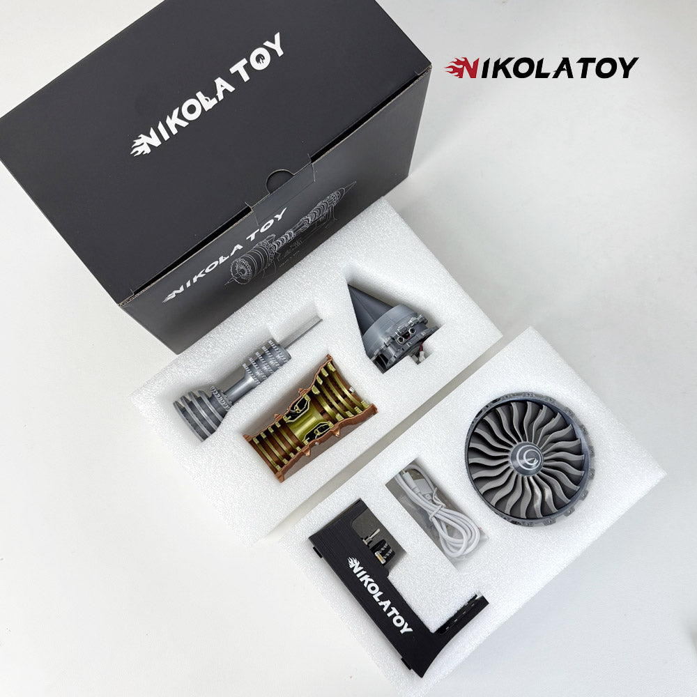 NIKOLATOY® TR900 Turbofan engine model (25cm / 10in) flagship version Diy Kits