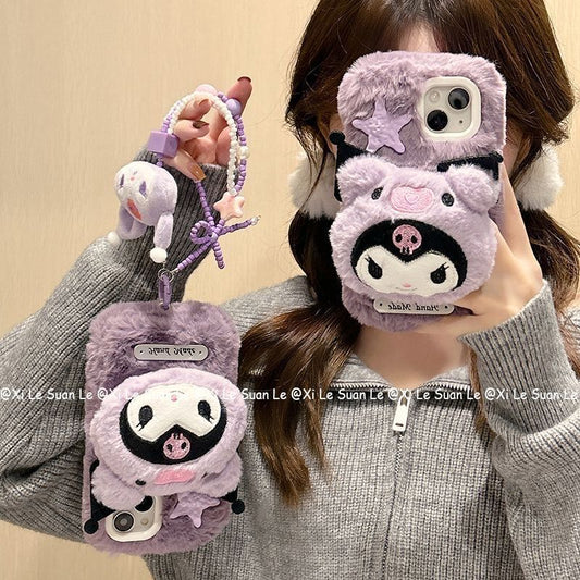Plush Toy - Kuromi Apple Phone Case