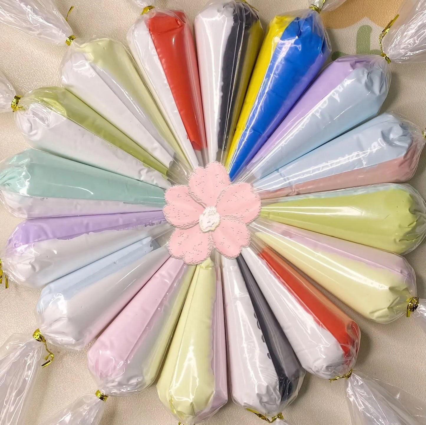 100g Two-Tone Decoden Cream Glue Fake Whipped Cream for DIY Phone Cases & Crafts 13 Colors with Piping Tips