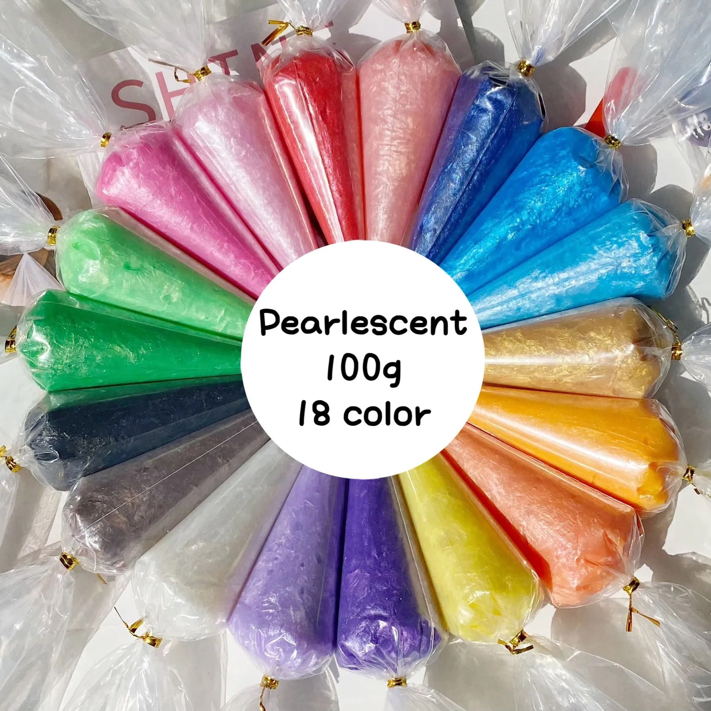 100g Shimmer Decoden Cream Glue Fake Whipped Cream for DIY Phone Cases & Crafts 18 Colors with Piping Tips