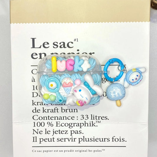 Sweet Cinnamoroll Decoden Cream Glue AirPods Case