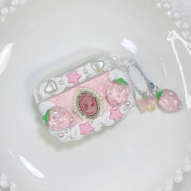 Baroque Strawberry Decoden Cream Glue AirPods Case