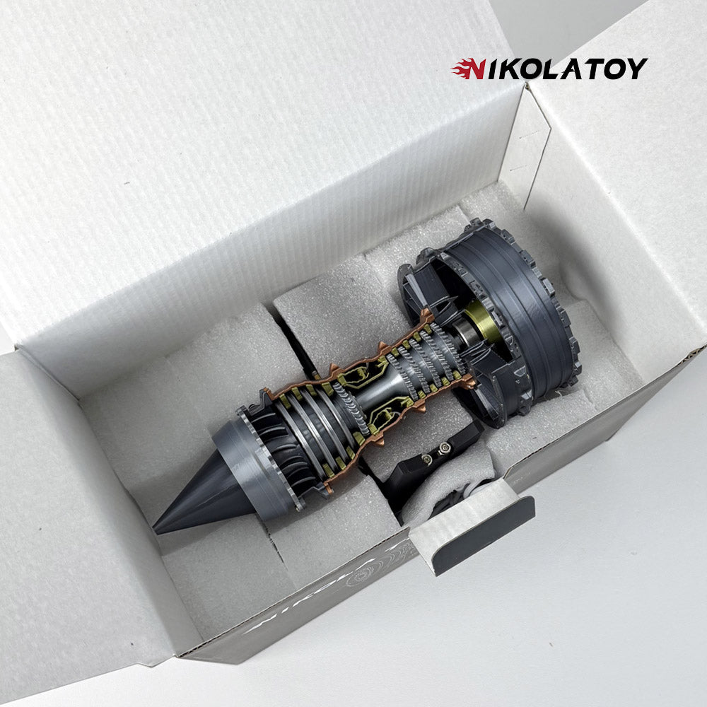 NIKOLATOY® TR900 Turbofan engine model (25cm / 10in) flagship version Diy Kits