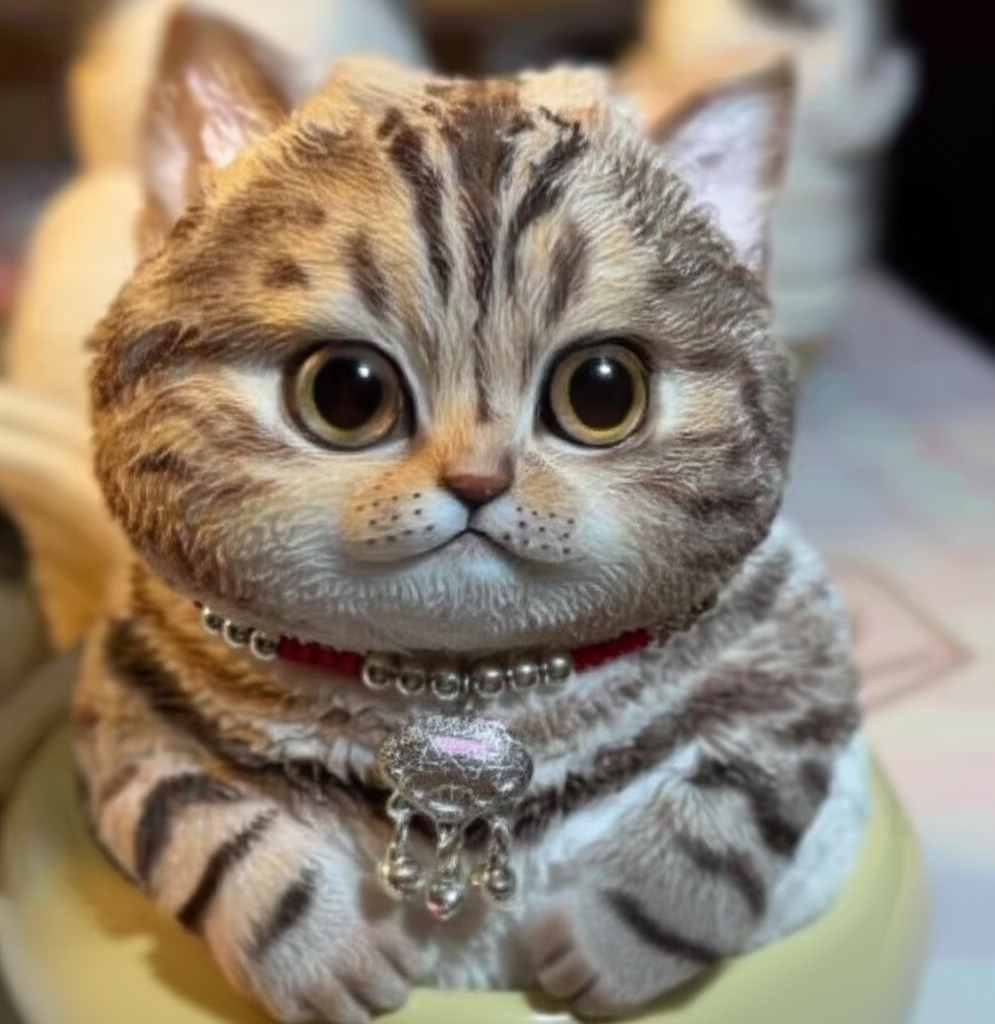 Handmade Silicone Big Cat Squishy Toy - Cute Chubby, Stress Relief & Fidget