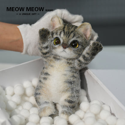 Handmade Silicone Big Cat Squishy Toy - Cute Chubby, Stress Relief & Fidget