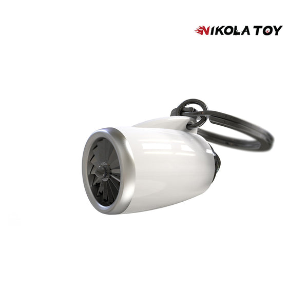 NIKOLATOY® Flagship aircraft turbofan engine keychain