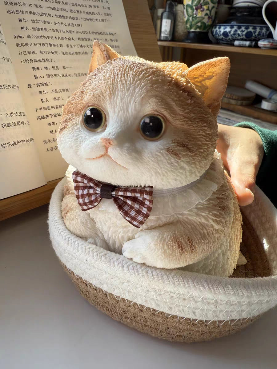 Handmade Silicone Big Cat Squishy Toy - Cute Chubby, Stress Relief & Fidget