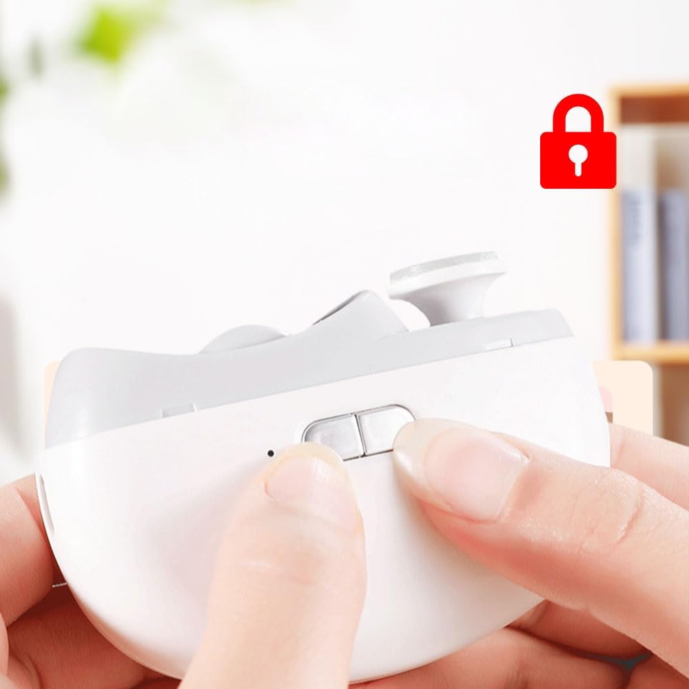 Electric Nail Clipper, 2 in 1 Electric Polishing Automatic Nail Clippers Electric Nail Trimmer with 2 Adjustable Speeds, Nail Trimmer for Seniors, Kids, Adults (Purple)