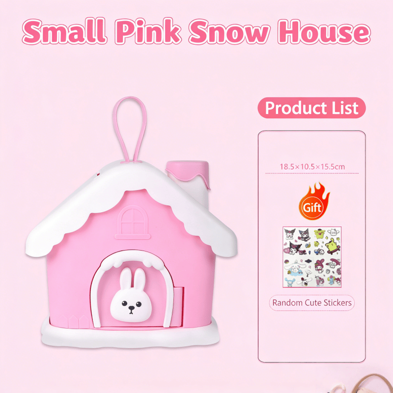 The little white rabbit igloo piggy bank, children's handmade DIY cream glue piggy bank can only come in and out, and the assembly toys can be assembled.