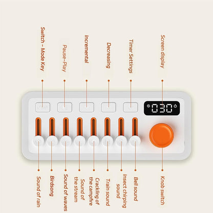 Lumisleep 3 in 1 Natural Sound Machine, Lumi Sleep White Noise Sleep Sound Machine with 8 Nature Sounds & Aromatherapy, Portable Bluetooth Speaker for Sleep (B Style, One Size)