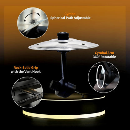 Car Cymbal. Car Crash Cymbal Air Vent - Easy Clip-On Mini Drum Cymbal for Car Dashboard.Cool car interior accessories for entertainment(Silver)