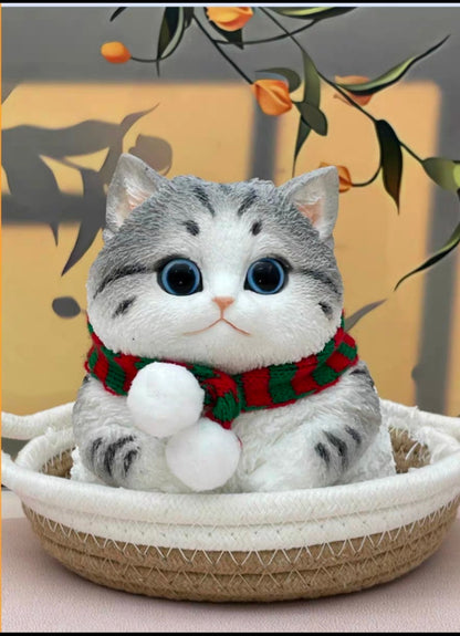 Handmade Silicone Big Cat Squishy Toy - Cute Chubby, Stress Relief & Fidget