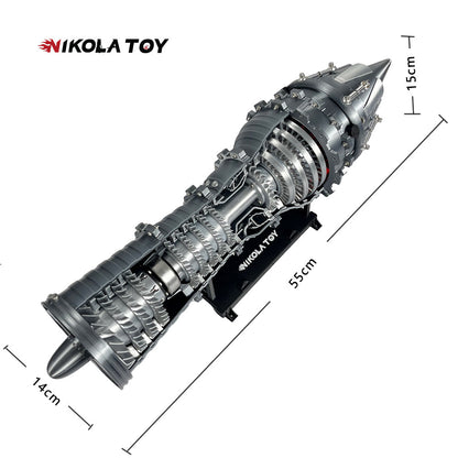 NIKOLATOY®  3D printed Military fighter turbojet engine model