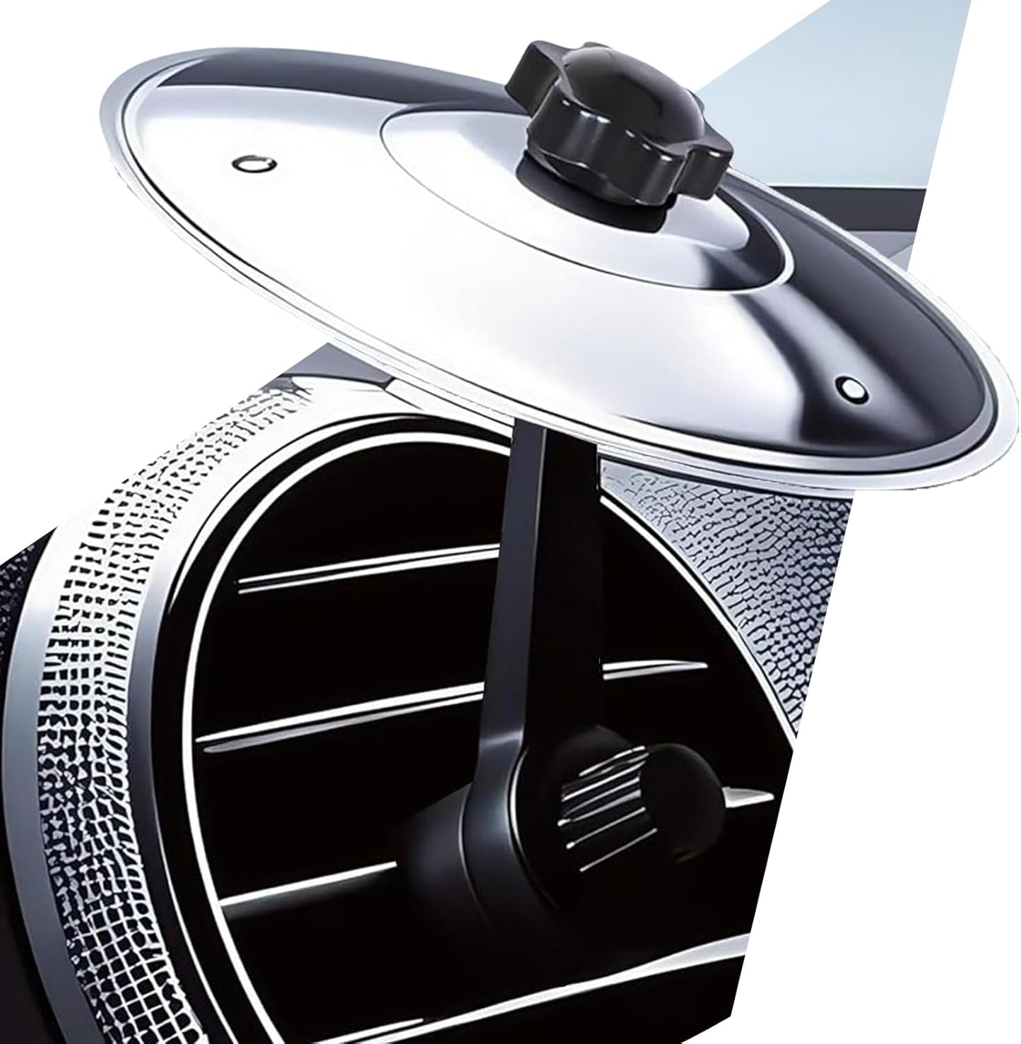 Car Cymbal. Car Crash Cymbal Air Vent - Easy Clip-On Mini Drum Cymbal for Car Dashboard.Cool car interior accessories for entertainment(Silver)