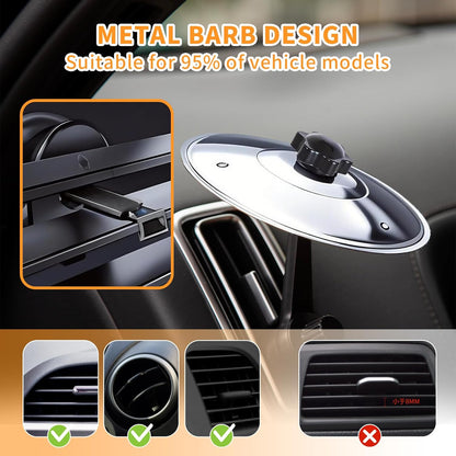 Car Cymbal. Car Crash Cymbal Air Vent - Easy Clip-On Mini Drum Cymbal for Car Dashboard.Cool car interior accessories for entertainment(Silver)