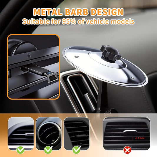 Car Cymbal. Car Crash Cymbal Air Vent - Easy Clip-On Mini Drum Cymbal for Car Dashboard.Cool car interior accessories for entertainment(Silver)