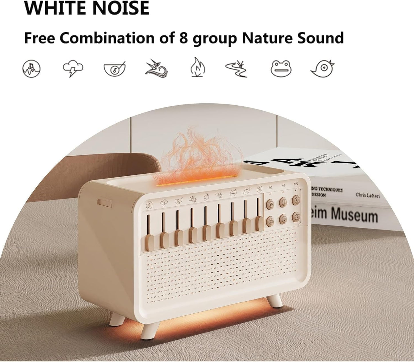 Lumisleep 3 in 1 Natural Sound Machine, Lumi Sleep White Noise Sleep Sound Machine with 8 Nature Sounds & Aromatherapy, Portable Bluetooth Speaker for Sleep (B Style, One Size)