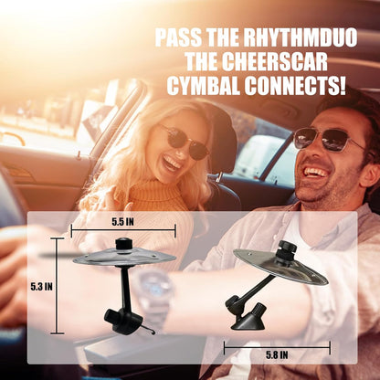 Car Cymbal. Car Crash Cymbal Air Vent - Easy Clip-On Mini Drum Cymbal for Car Dashboard.Cool car interior accessories for entertainment(Silver)