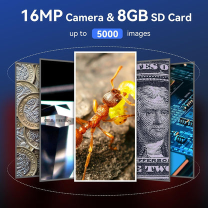 TOMLOV P10 Microscope for Adults Kids, Handheld Coin Magnifier with Light for Error Coins, Portable Trichome Magnifying Glass 100X, Collector Pocket Jewelers Loupe, Digital Microscope with 2" Screen