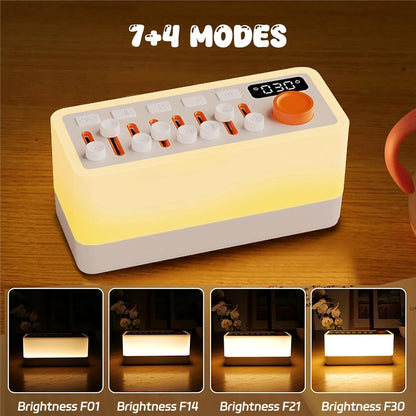 Lumisleep 3 in 1 Natural Sound Machine, Lumi Sleep White Noise Sleep Sound Machine with 8 Nature Sounds & Aromatherapy, Portable Bluetooth Speaker for Sleep (B Style, One Size)
