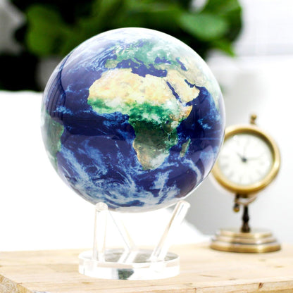 MOVA Globe Earth with Clouds – 4.5 Self-Rotating Globe Powered by Light | Silent Motion. No Batteries or Wires | Unique Desk Decor or Gift for Space Lovers