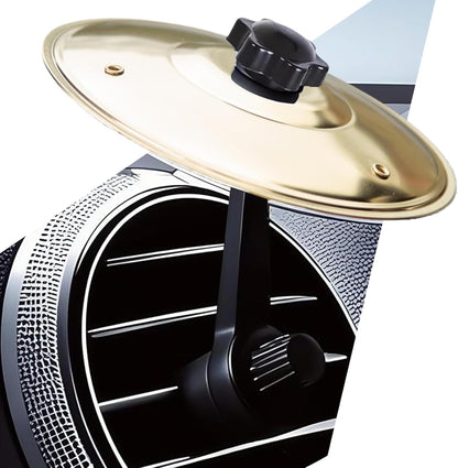 Car Cymbal. Car Crash Cymbal Air Vent - Easy Clip-On Mini Drum Cymbal for Car Dashboard.Cool car interior accessories for entertainment(Silver)