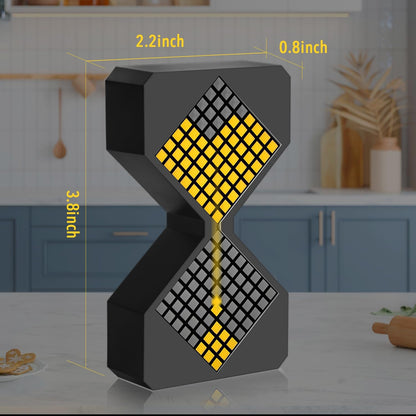 Digital Hourglass Timer for Kids, YEARBEIHAO 1-30 Minutes Sand Time Can Set Any Minute, A Sensory Toy for Relaxation, DIY Electronic Timer for Kitchen, Room Home Decor (Black)