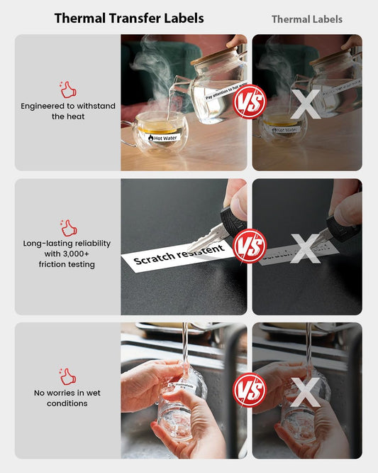 Phomemo A30 Label Maker Machine, Bluetooth Wireless Portable Small Label Printer, Waterproof Label Mini Sticker Maker for Home School, Cloth Name Tag, Ribbon Printer Machine for Gift Wrapping