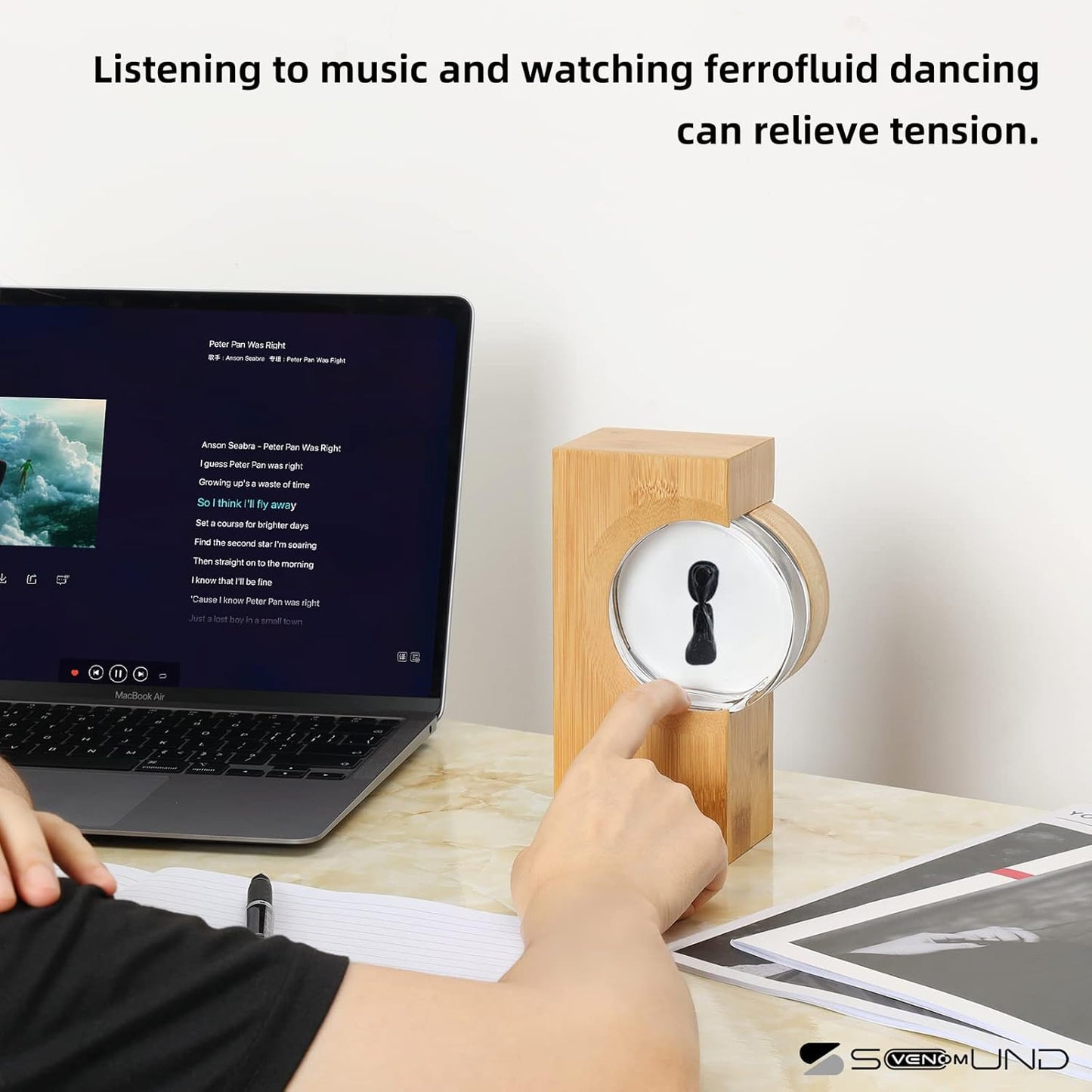 Dancing Ferrofluid with Music Rhythm. Ferrofluid Speaker Music Mate. Symbiote in a Bottle. Ferrofluid Display Lamp. Desktop Decor. Teenager Gifts (Not A Speaker) (Does Not Make Sound)