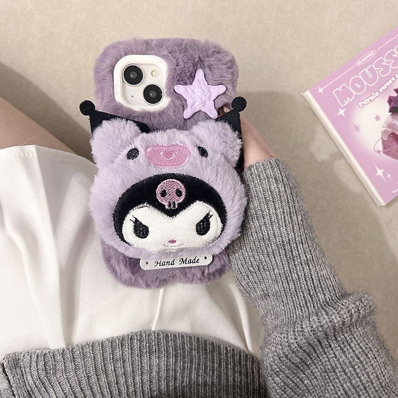 Plush Toy - Kuromi Apple Phone Case