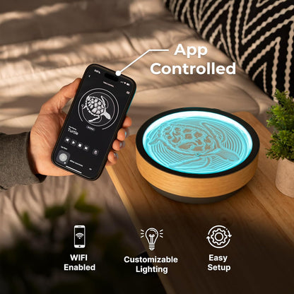 Kinetic Sand Art. Real Bamboo. Zen Stress Relief. iOS and Android Compatible. with Smart LED Lighting