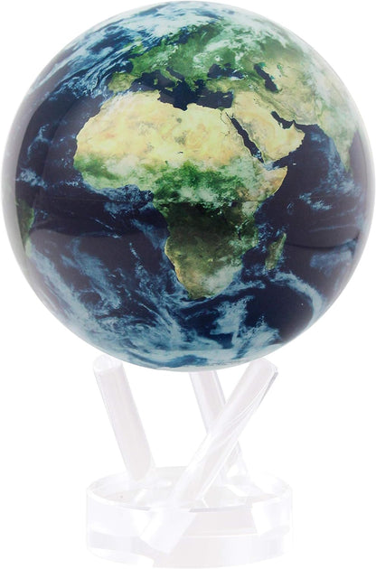 MOVA Globe Earth with Clouds – 4.5 Self-Rotating Globe Powered by Light | Silent Motion. No Batteries or Wires | Unique Desk Decor or Gift for Space Lovers