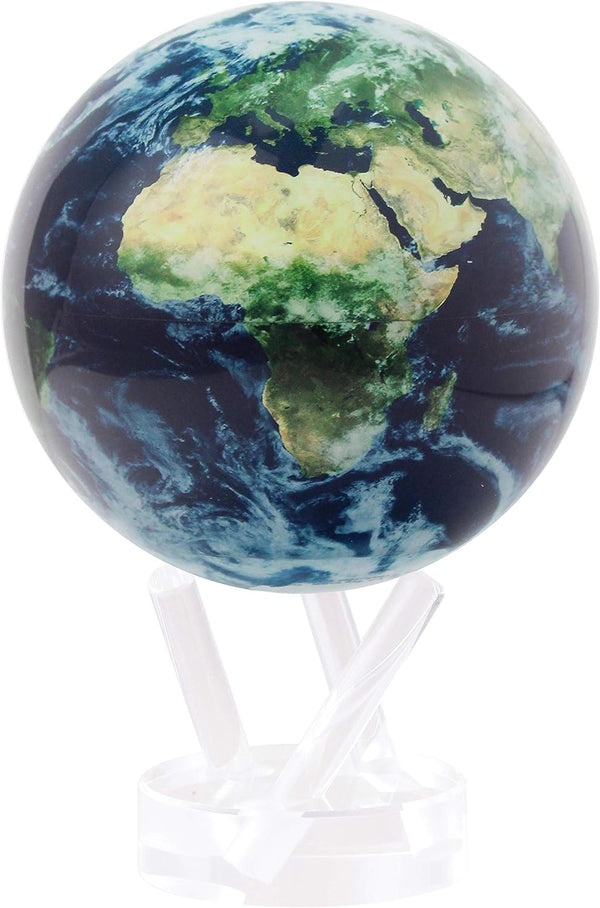 MOVA Globe Earth with Clouds – 4.5 Self-Rotating Globe Powered by Light | Silent Motion. No Batteries or Wires | Unique Desk Decor or Gift for Space Lovers