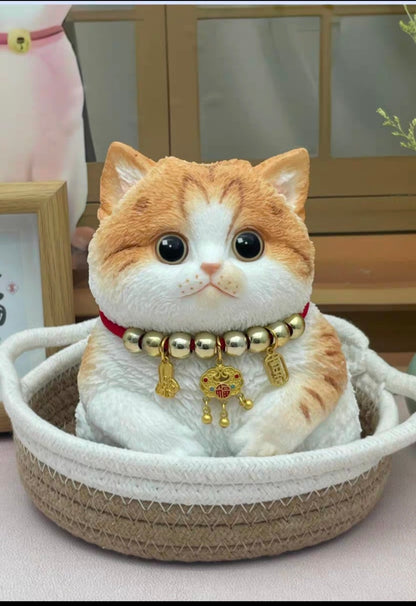 Handmade Silicone Big Cat Squishy Toy - Cute Chubby, Stress Relief & Fidget