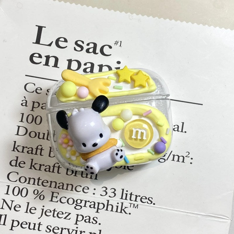 Happy Pochacco Decoden Cream Glue AirPods Case