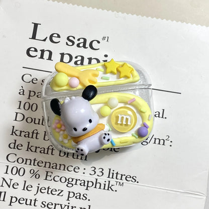 Happy Pochacco Decoden Cream Glue AirPods Case