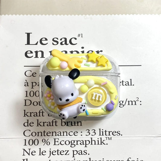 Happy Pochacco Decoden Cream Glue AirPods Case