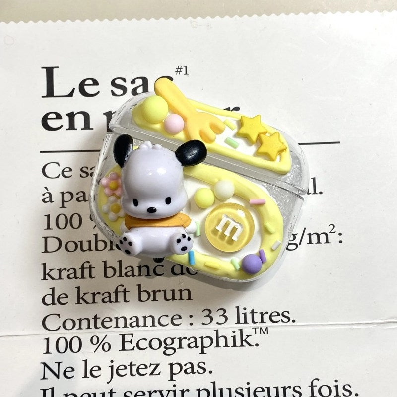 Happy Pochacco Decoden Cream Glue AirPods Case