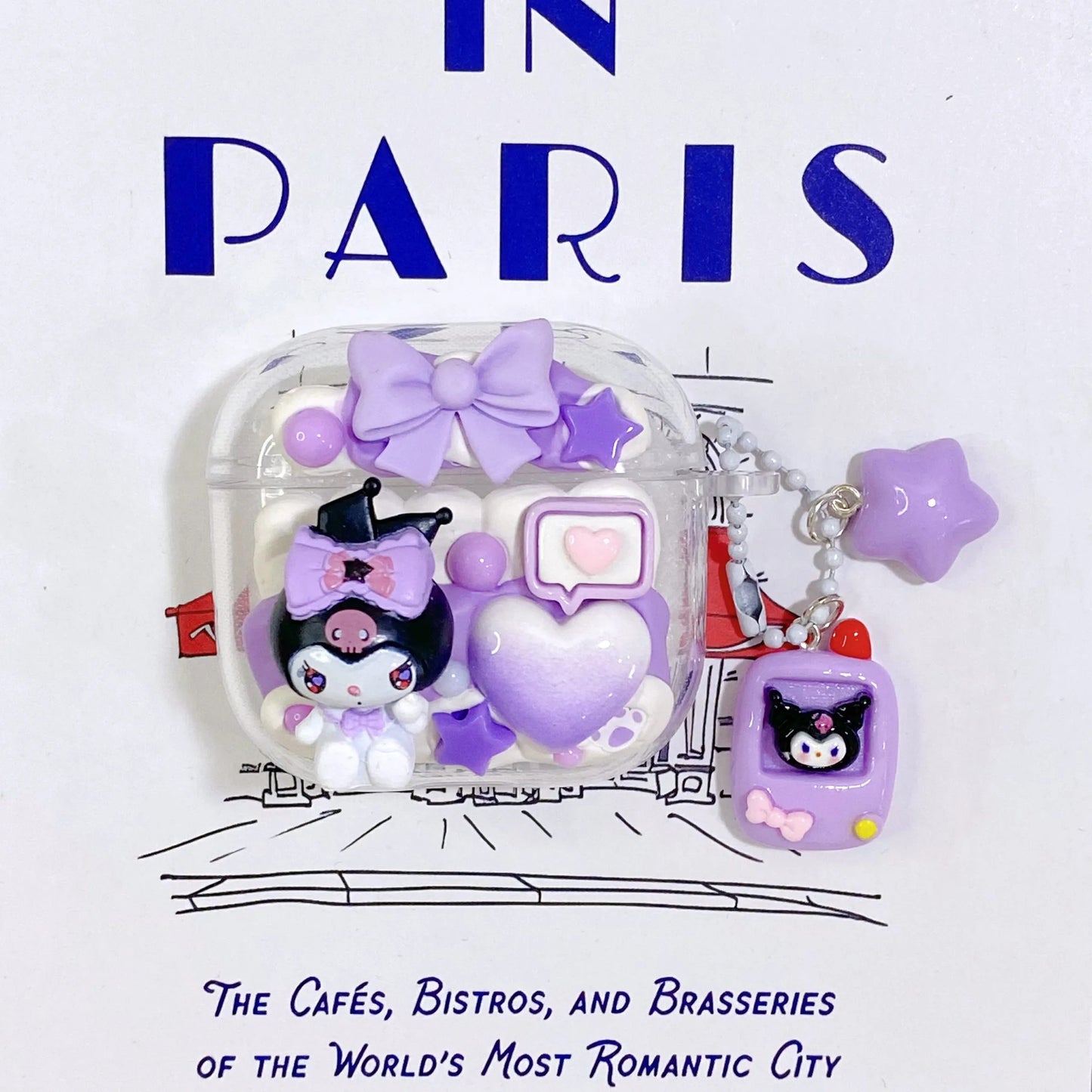 Heart Kuromi Decoden Cream Glue AirPods Case For Any AirPods Models