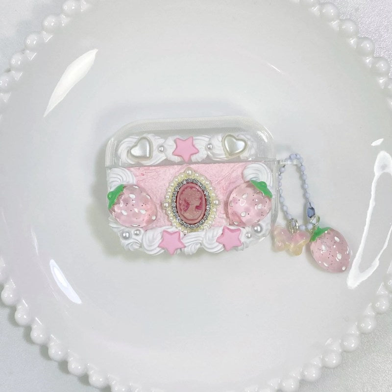 Baroque Strawberry Decoden Cream Glue AirPods Case