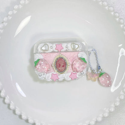 Baroque Strawberry Decoden Cream Glue AirPods Case