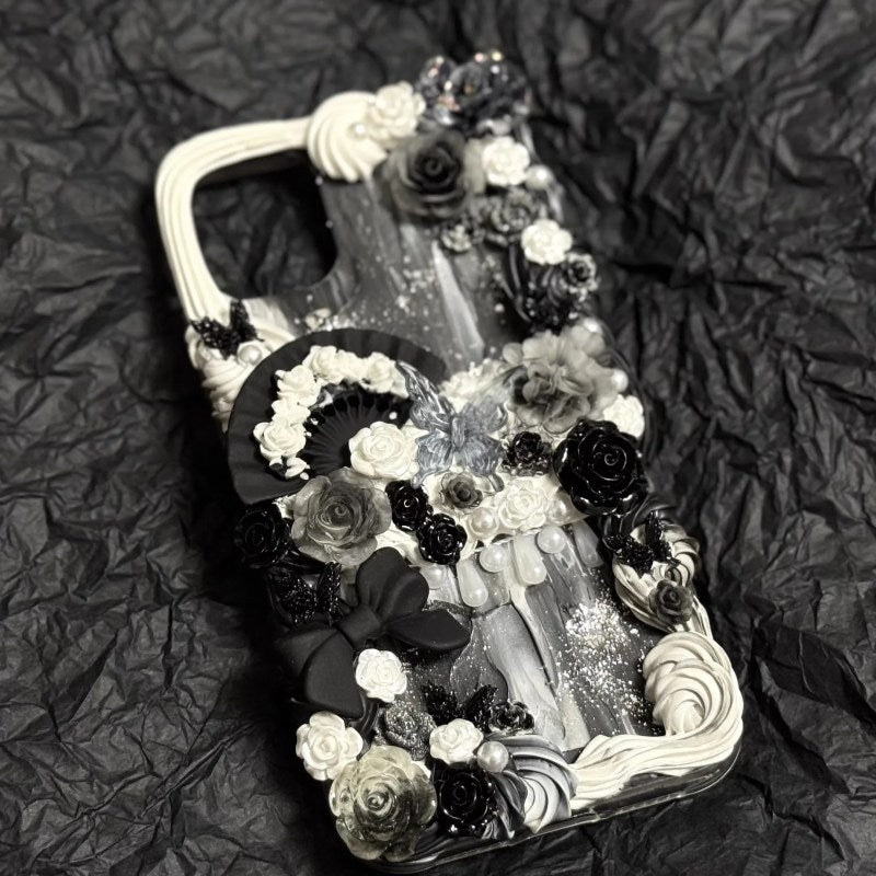 Baroque Vintage Decoden Cream Glue Phone Case For Any Phone Models