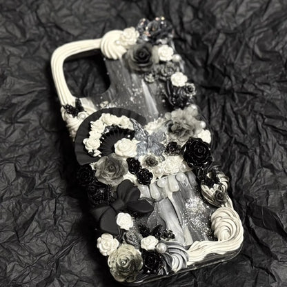 Baroque Vintage Decoden Cream Glue Phone Case For Any Phone Models