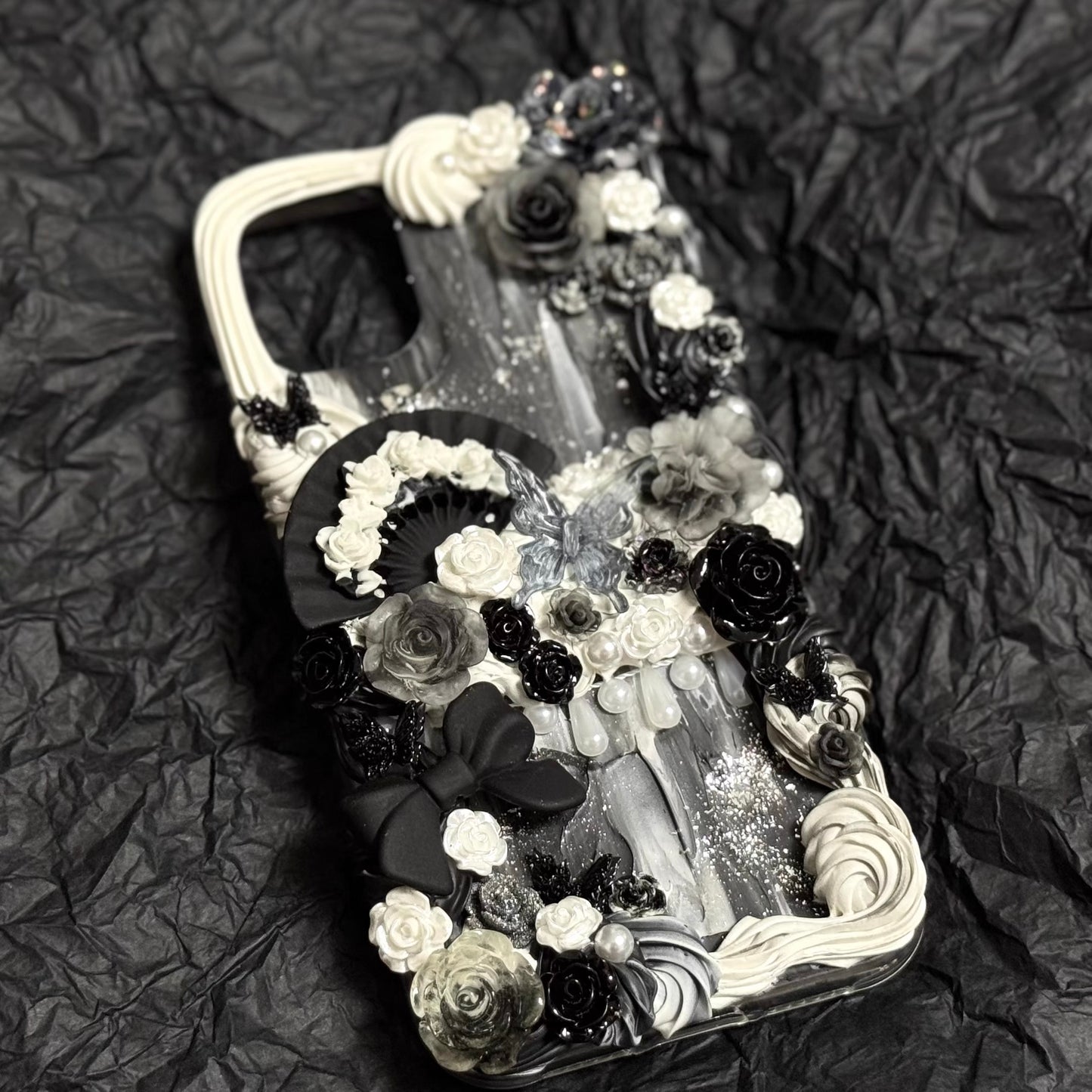 Baroque Vintage Decoden Cream Glue Phone Case For Any Phone Models