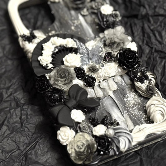 Baroque Vintage Decoden Cream Glue Phone Case For Any Phone Models