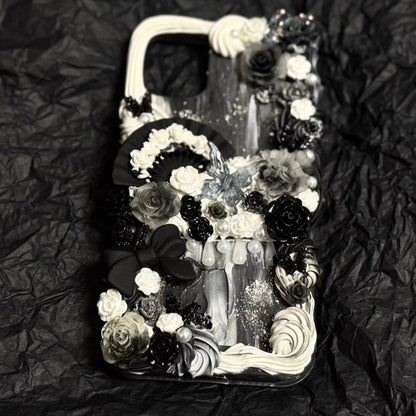 Baroque Vintage Decoden Cream Glue Phone Case For Any Phone Models