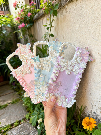Baroque Butterfly Flower Rose Decoden Phone Cases | All Models Available