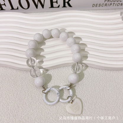 Acrylic Metal Bead String Mobile Phone Chain DIY Luggage Extension Chain Accessories Student Water Cup Hand Chain Key Pendant