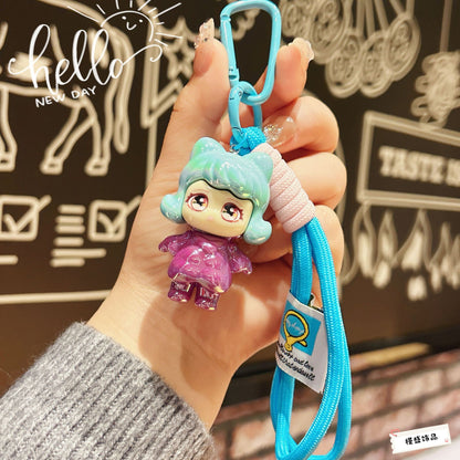 Original electroplating vitality girl tide play jewelry pendant keychain bag pendant