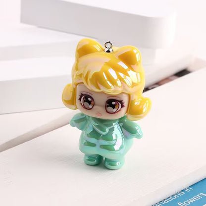 Original electroplating vitality girl tide play jewelry pendant keychain bag pendant